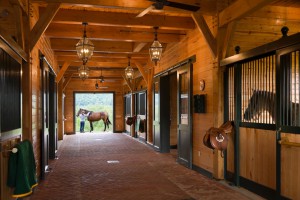 Mount Fair Farm barn interior.